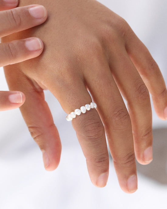 FRESHWATER PEARL BEADED RING The Littl 14k - Main Image