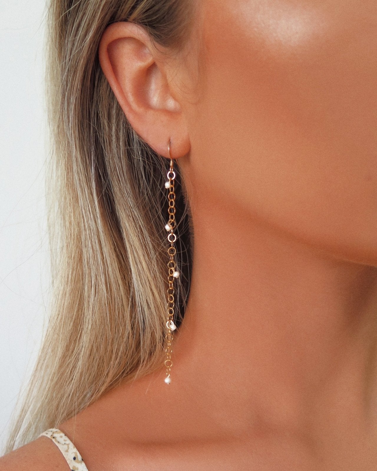 Ball chain earrings store