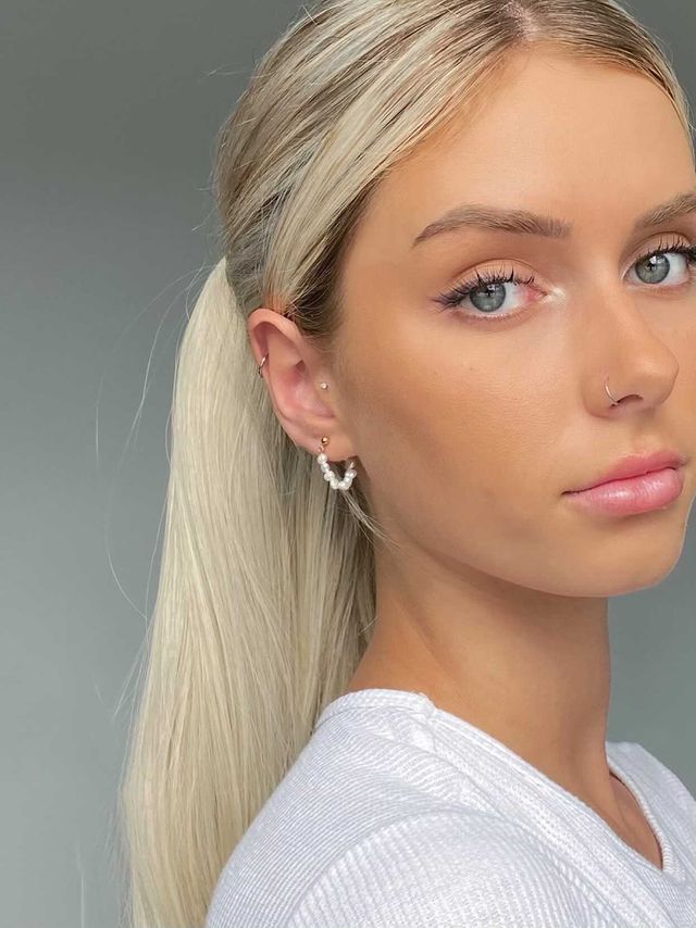 FRESHWATER PEARL STUD EARRINGS- 14k Gold - The Littl - 14k Yellow Gold Fill -