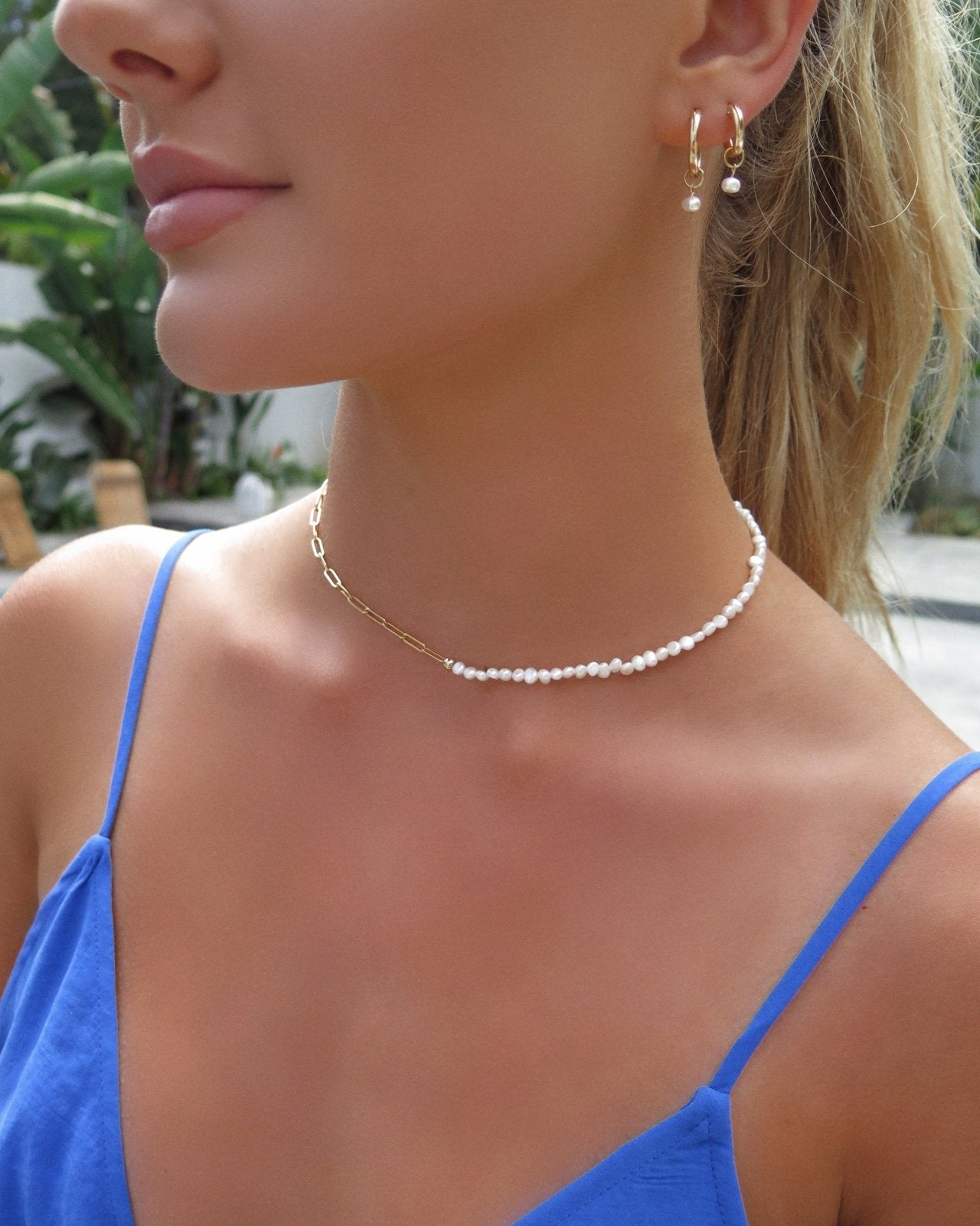 Half on sale choker necklace