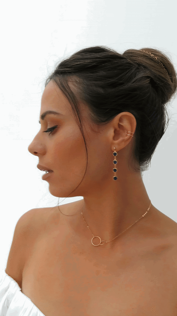 INTERLOCKING CIRCLES NECKLACE - The Littl - 14k Yellow Gold Fill - Deluxe Chain