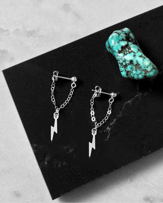Lightning bolt earrings shop dangle