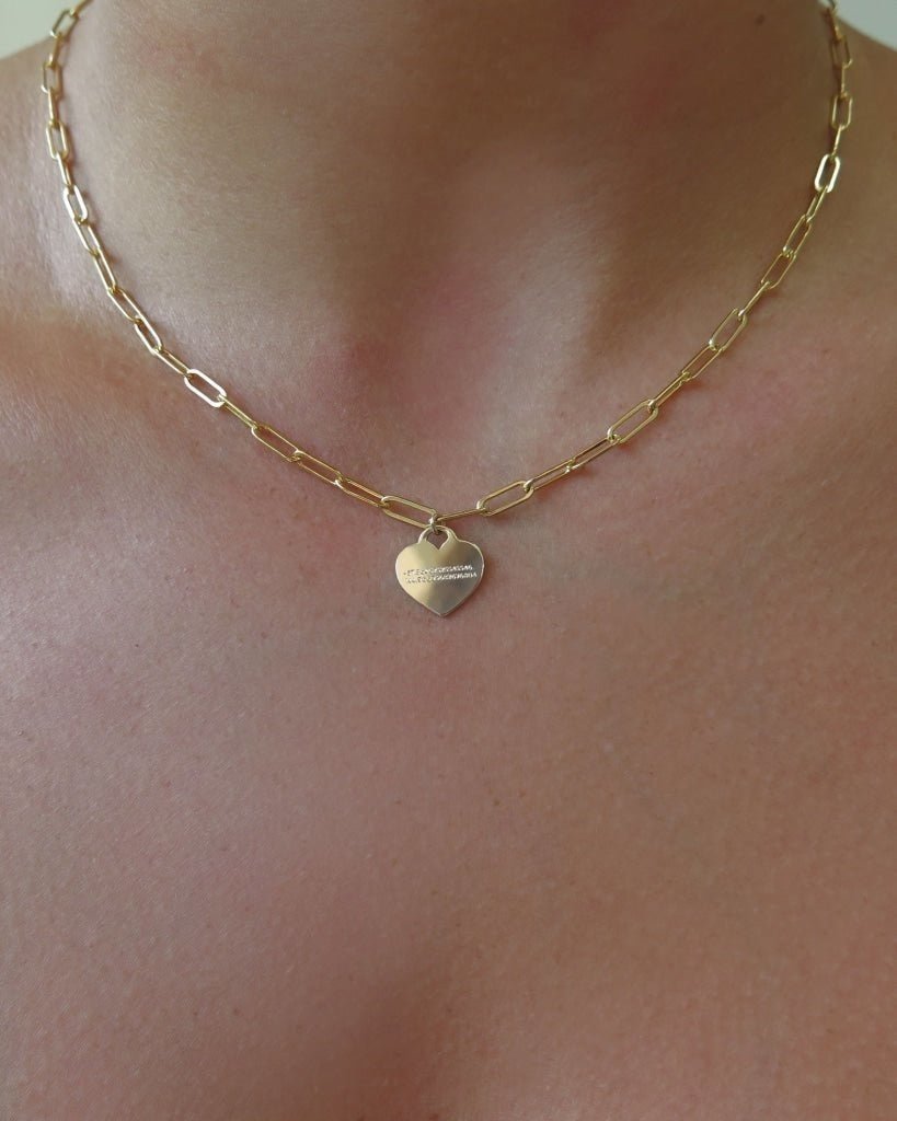 LOCATION COORDINATES THICK DRAWN CABLE CHAIN NECKLACE - The Littl - Front only - 14k Yellow Gold Fill Necklaces