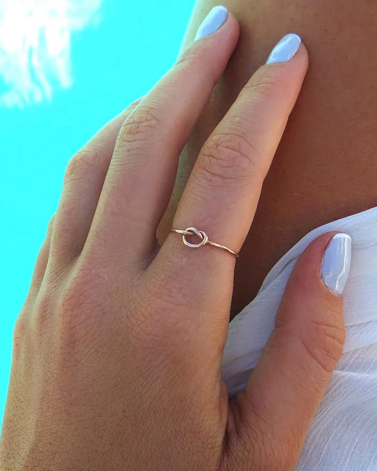 LOVE KNOT RING- 14k Rose Gold - The Littl - 5 -