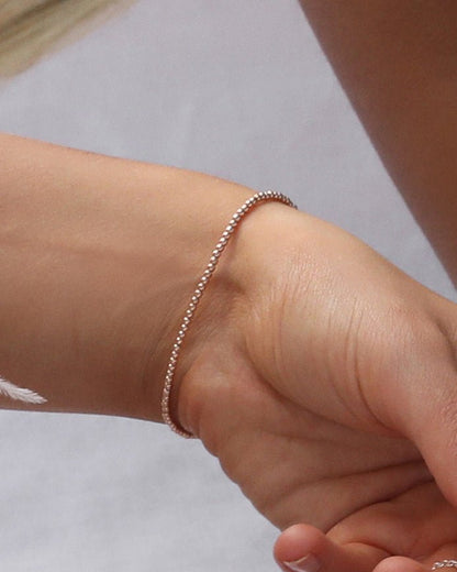 MINI BEADED BRACELET- 14k Rose Gold - The Littl - 16cm -