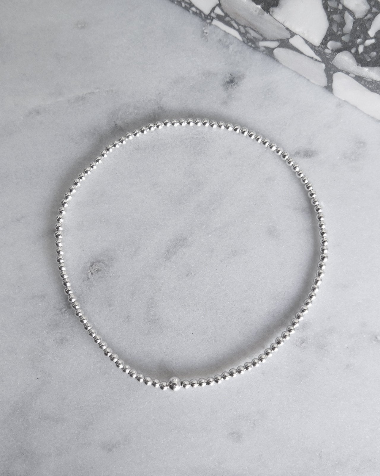MINI BEADED BRACELET- Sterling Silver - The Littl - 16cm -