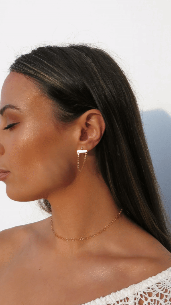 ROUND CHAIN NECKLACE- 14k Yellow Gold - The Littl - 37cm (choker) -