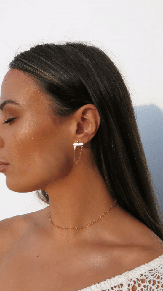 ROUND CHAIN NECKLACE- 14k Yellow Gold - The Littl - 37cm (choker) -