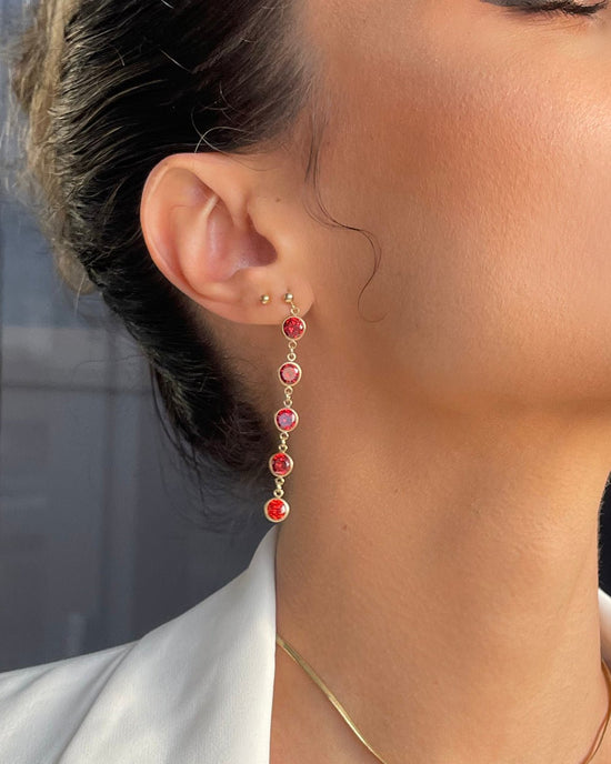 Cz on sale ruby earrings