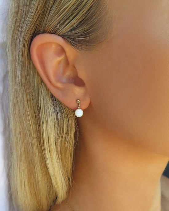 SINGLE BELLO OPAL STUD EARRINGS- 14k Yellow Gold Fill - The Littl - Earrings