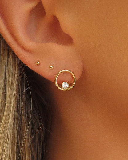 Helix Stud Earrings - 14k Gold-Filled - Waterproof & Tarnish-Resistant | The Littl