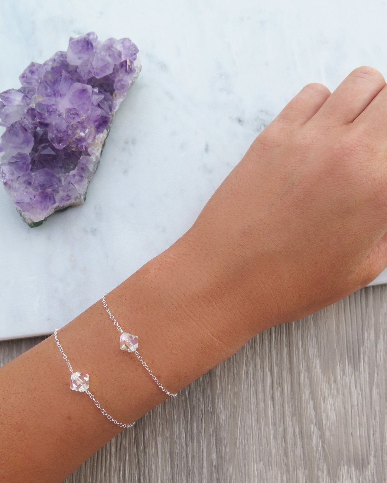 SWAROVSKI BRACELET - The Littl - 14k Yellow Gold Fill - Deluxe Chain