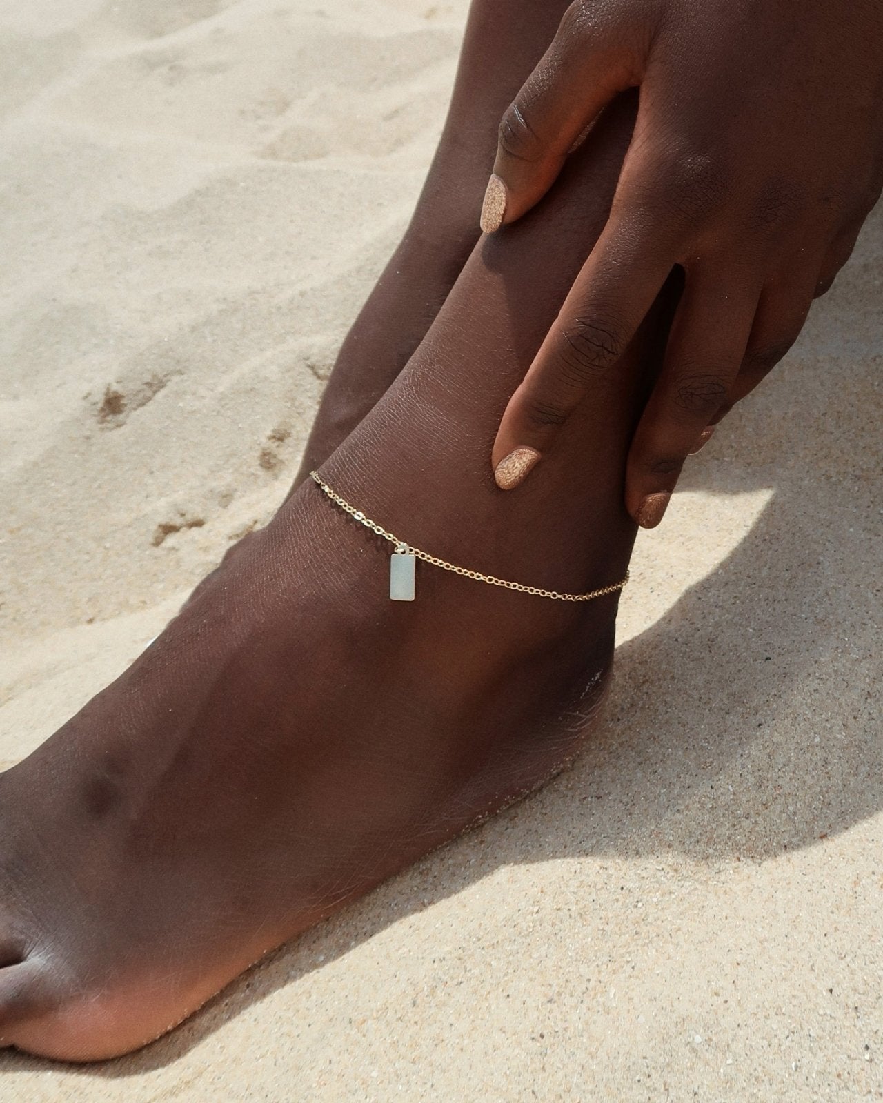 TAG ANKLET- 14k Yellow Gold - The Littl - Deluxe - Yes