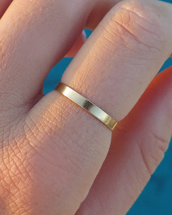 THICK BAR RING - The Littl - 14k Yellow Gold Fill - 5