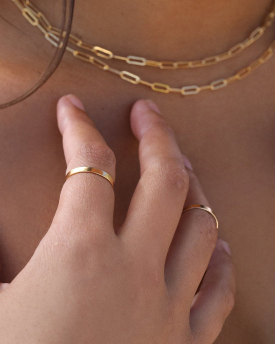 THICK BAR RING - The Littl - 14k Yellow Gold Fill - 5