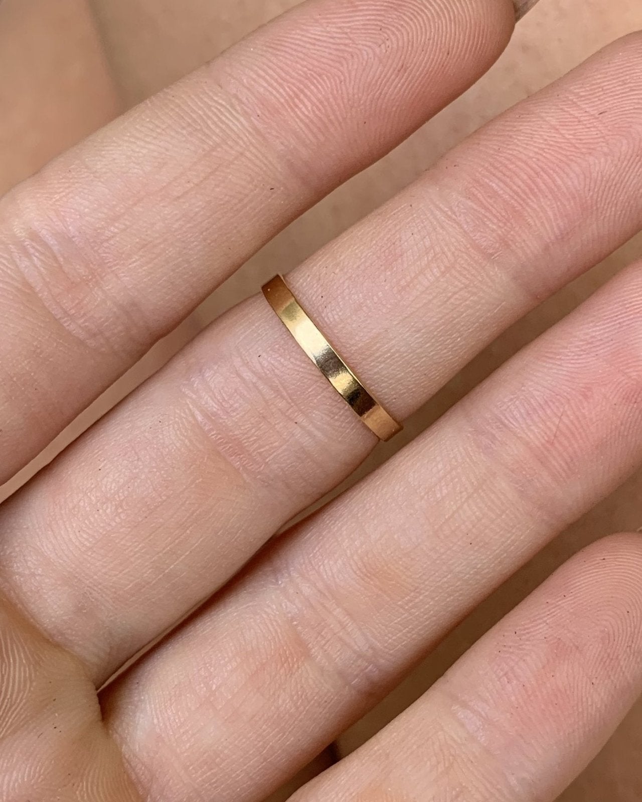 Rose gold bar deals ring