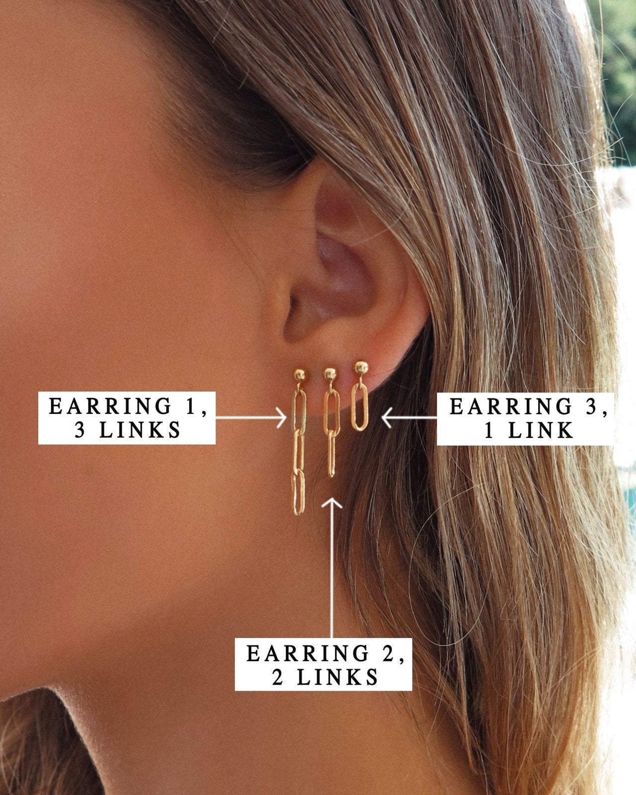 Thick chain hotsell earrings
