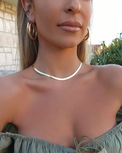 Thick Snake Necklace - 14k Gold-Filled - Waterproof & Tarnish-Resistant | The Littl