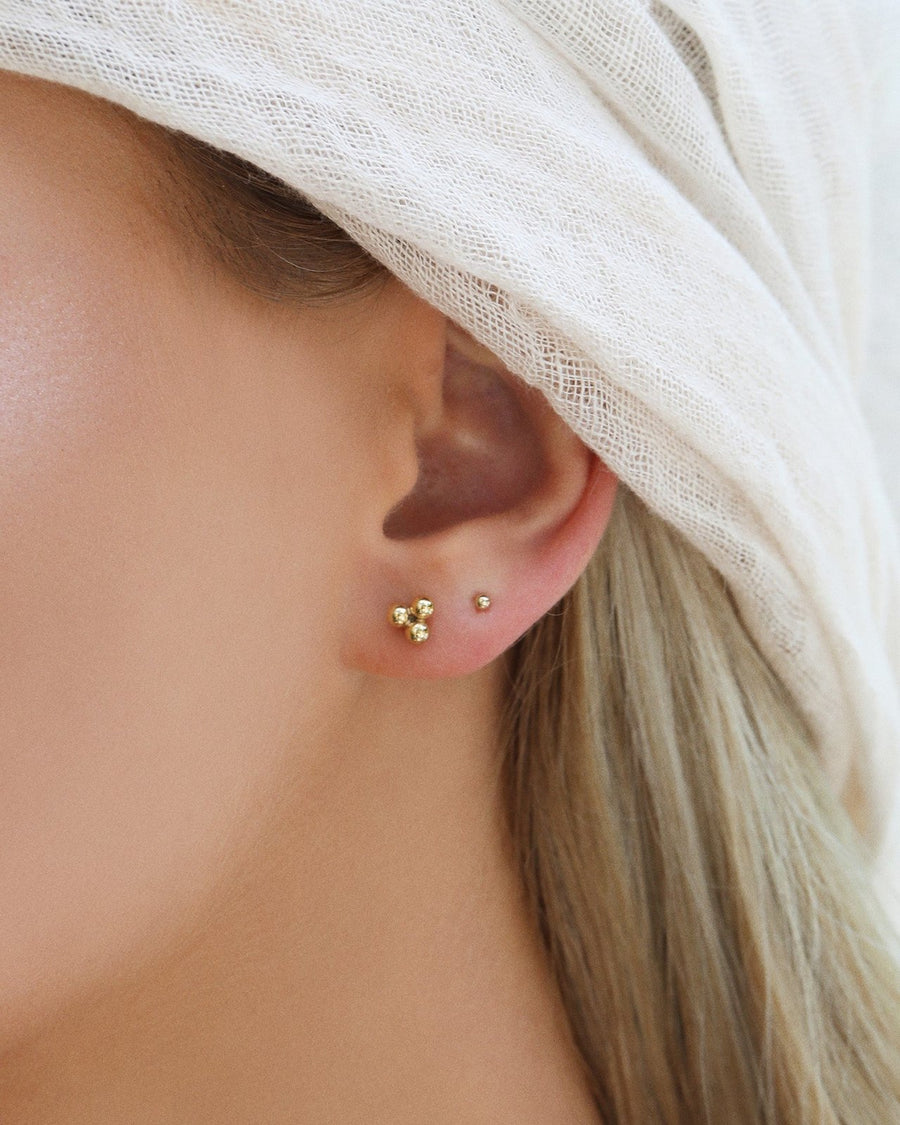 Trinity Stud Earrings - 14k Yellow Gold Fill