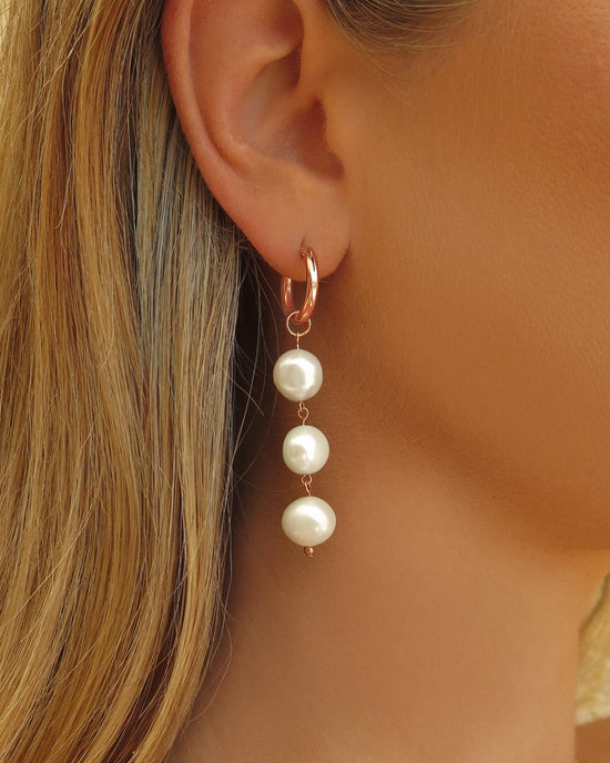Fashion Street 18 Karat Gold Plated Pearl drop Hoops | Earrings to Gift  Women & Girls : Amazon.in: Fashion